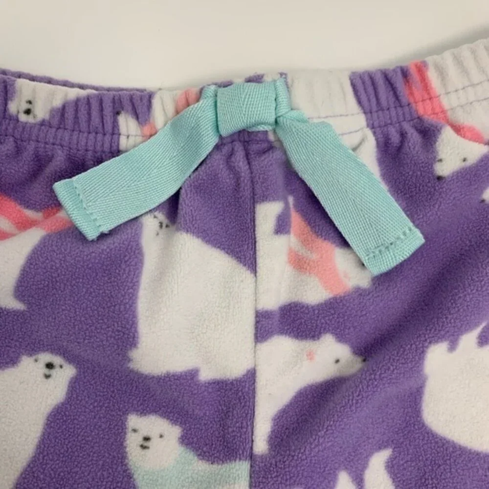 Carter's fleece polar bear pajamas 4T